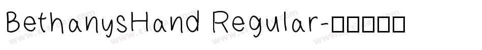 BethanysHand Regular字体转换